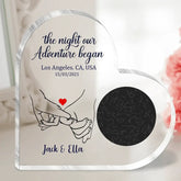 La nuit où nos étoiles sont alignées - Cadeaux personnalisés Constellation Star Map Plaque acrylique Cadeau pour lui, pour les couples